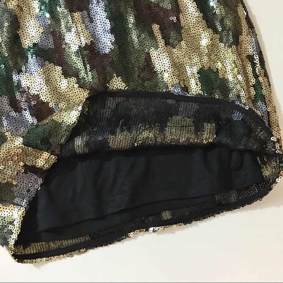 Missguided x Carli Bybel Sequins Camo Mini Skirt - Picture 6 of 13
